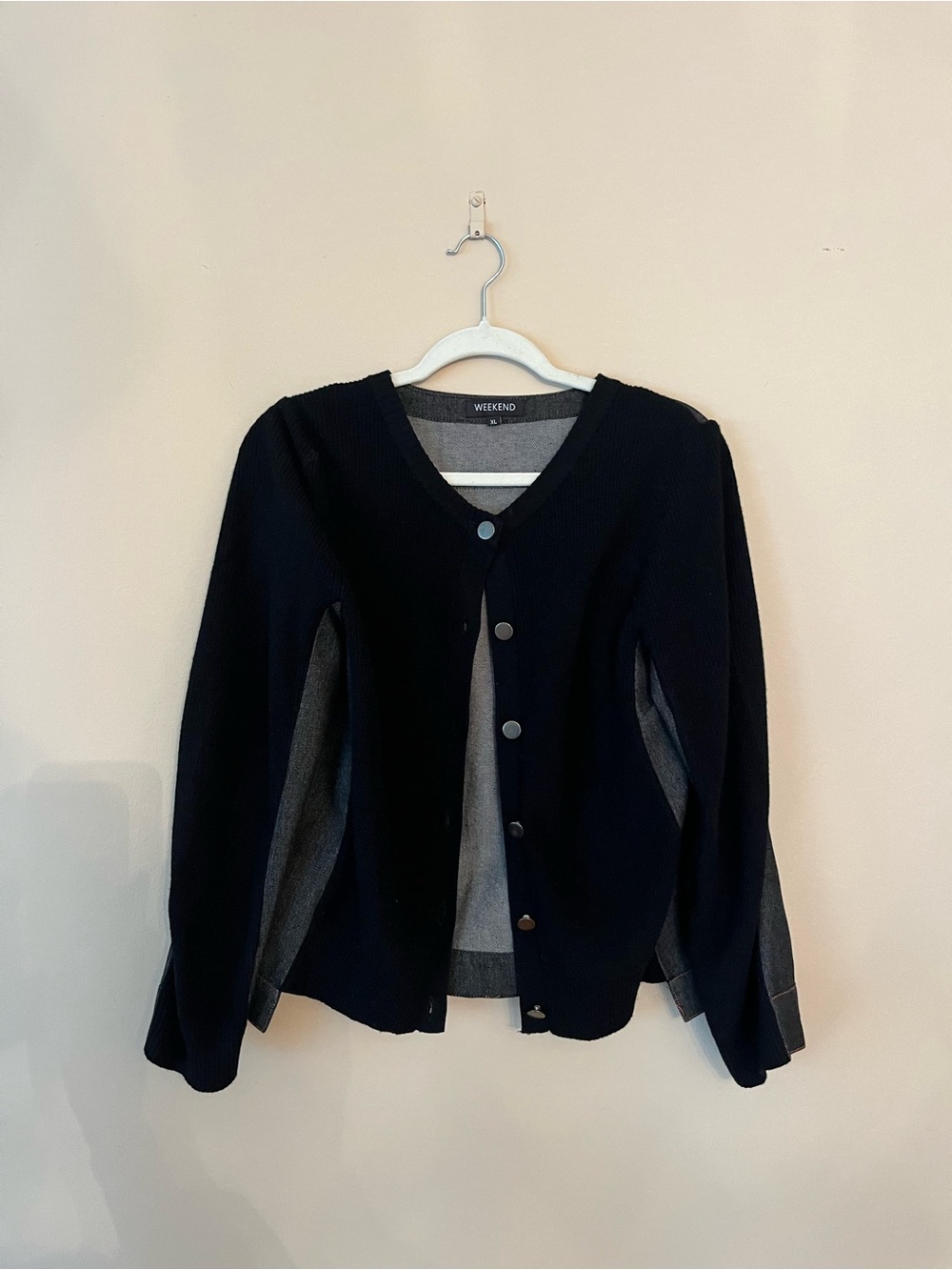 Black Button-Front Women's Sweater